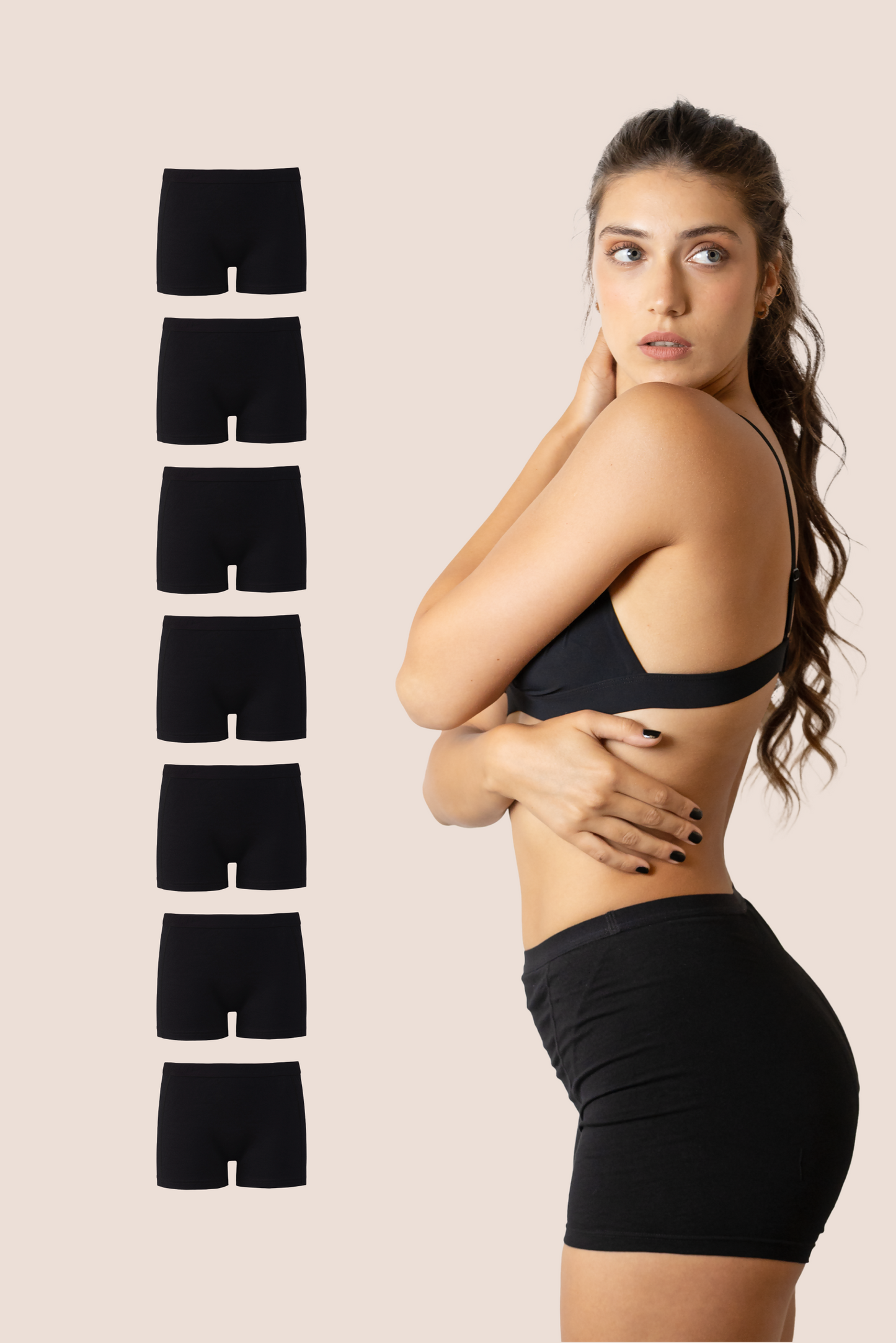 PERIOD BOXER BLACK PACK 7