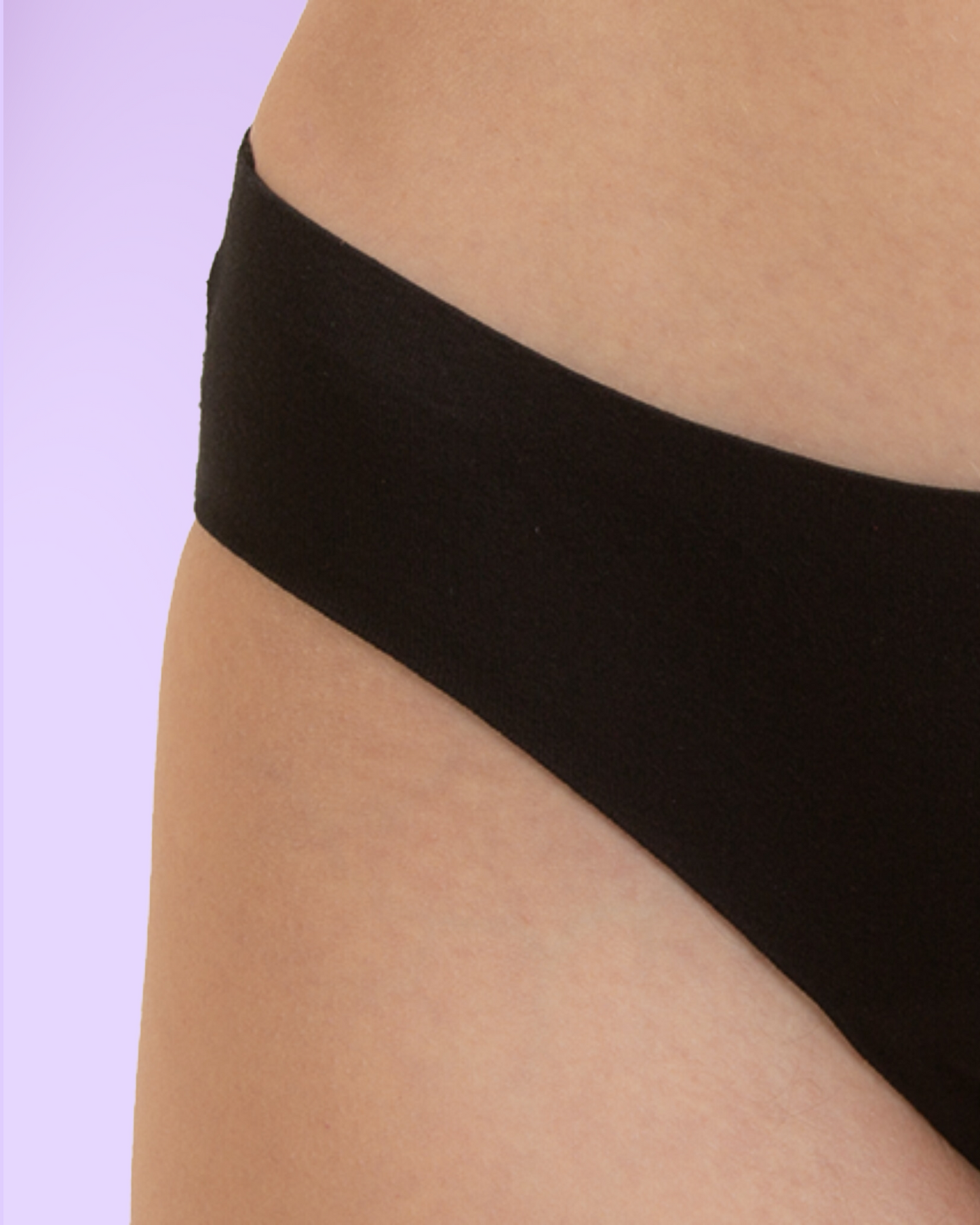 Period Panties Seamless Black close up  general