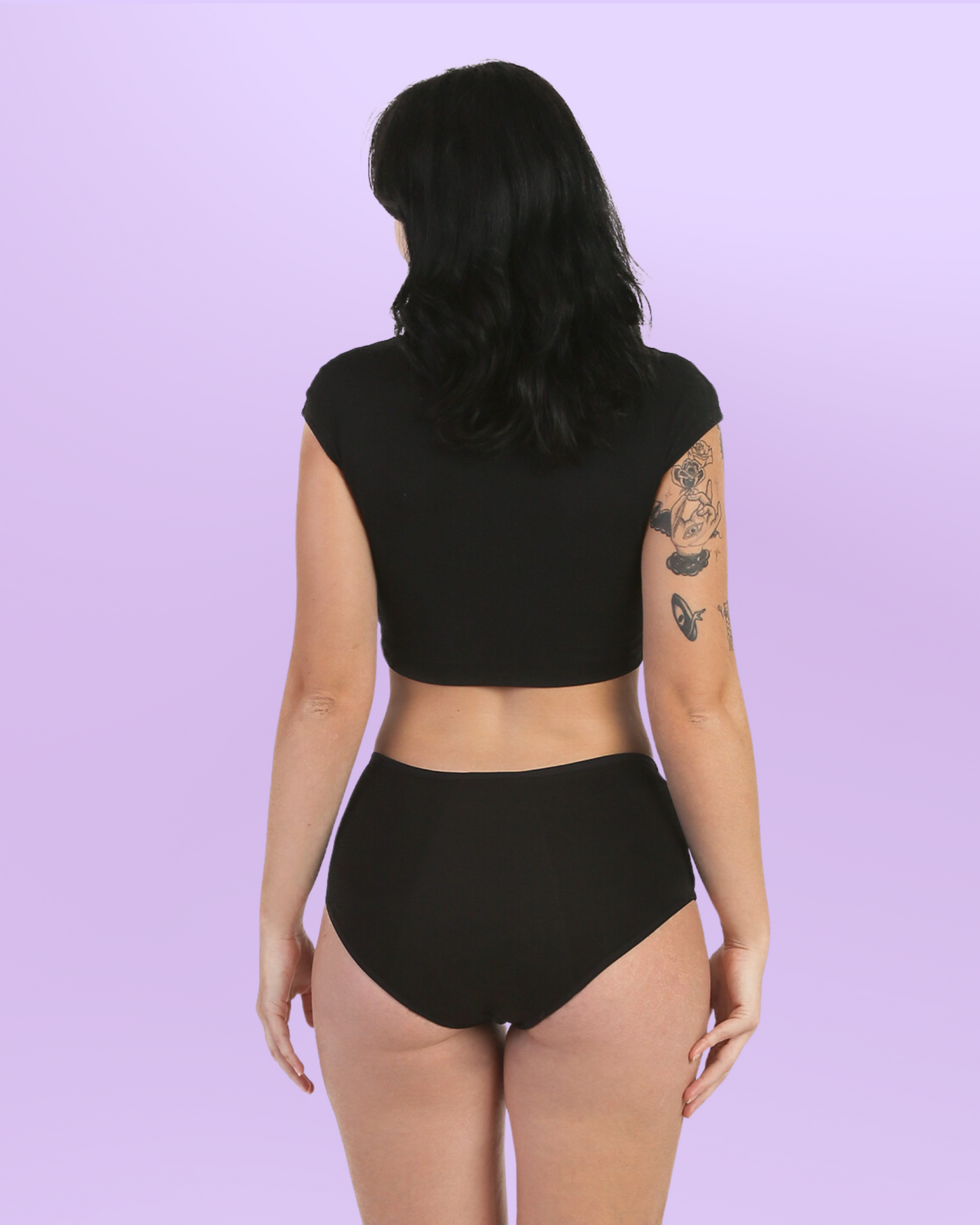 Period panties high waist black back general