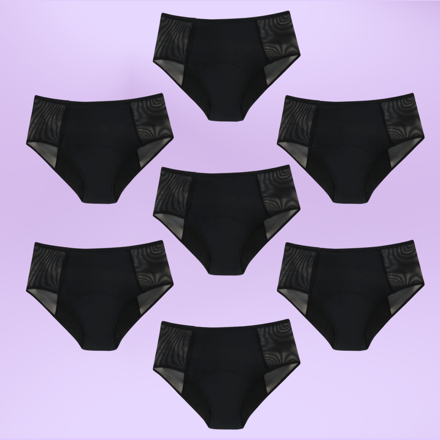 Period Underwear for teens | High Waist Transparent Hips