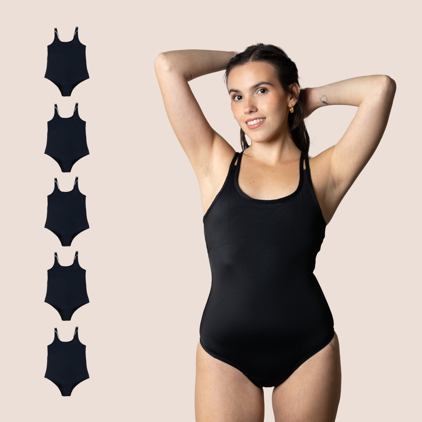 One Piece Period Swimsuit for Teens Classic PACK 5