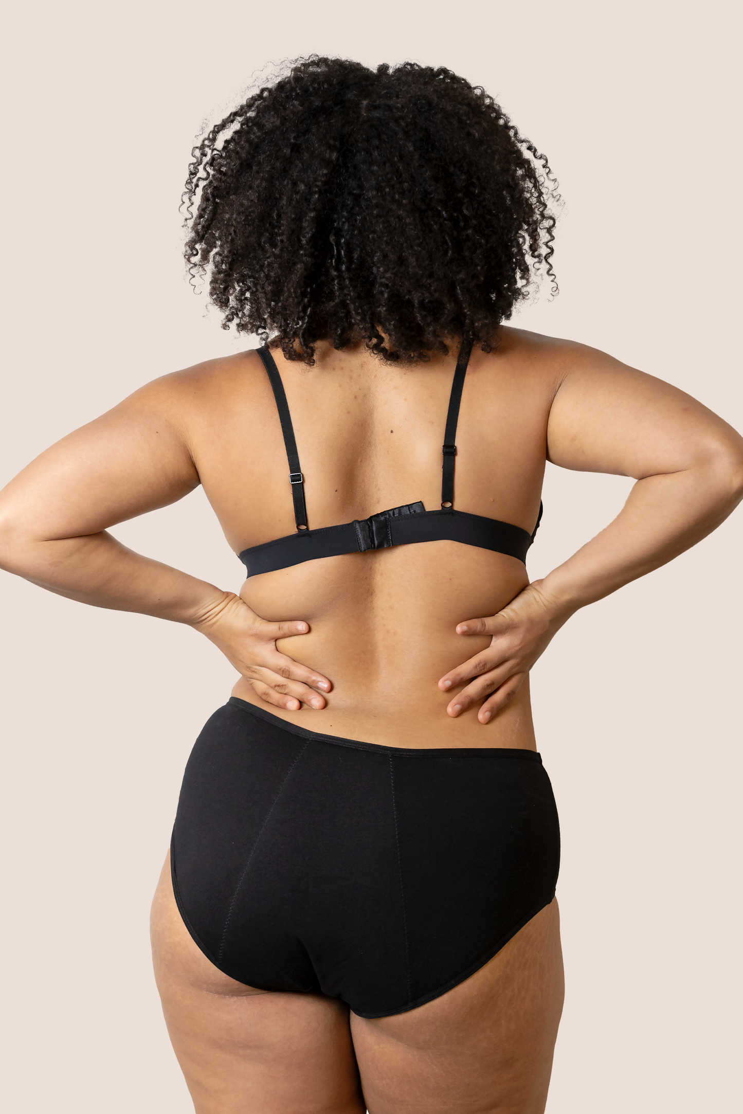 PERIOD PANTIES HIGH WAIST BLACK BACK GENERAL