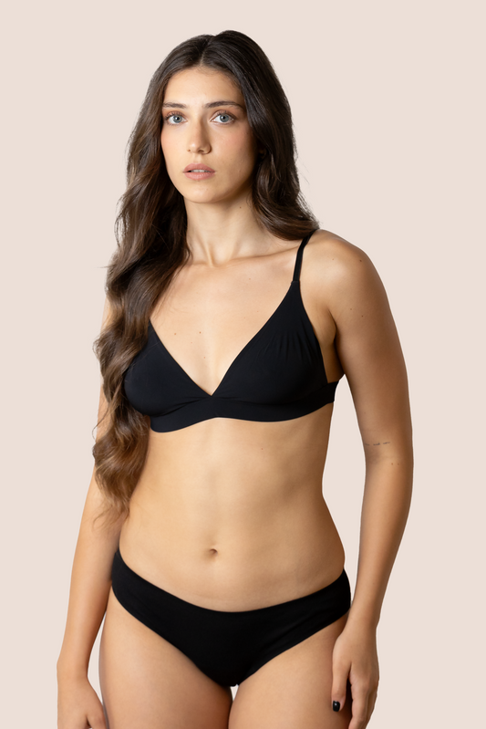 PERIOD PANTIES SEAMLESS BLACK FRONT GENERAL