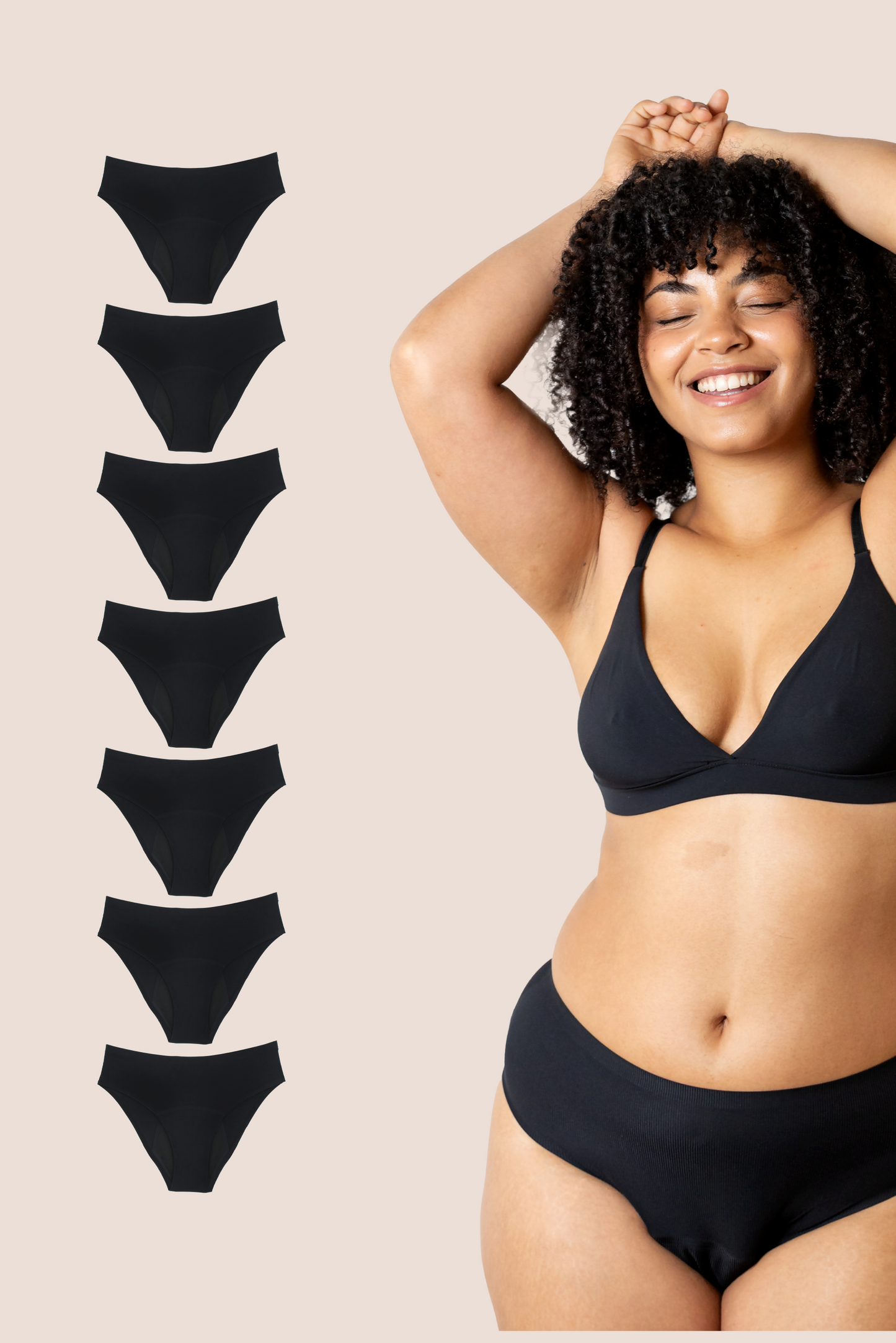 PERIOD PANTIES SEAMLESS HIGH WAIST PACK 7