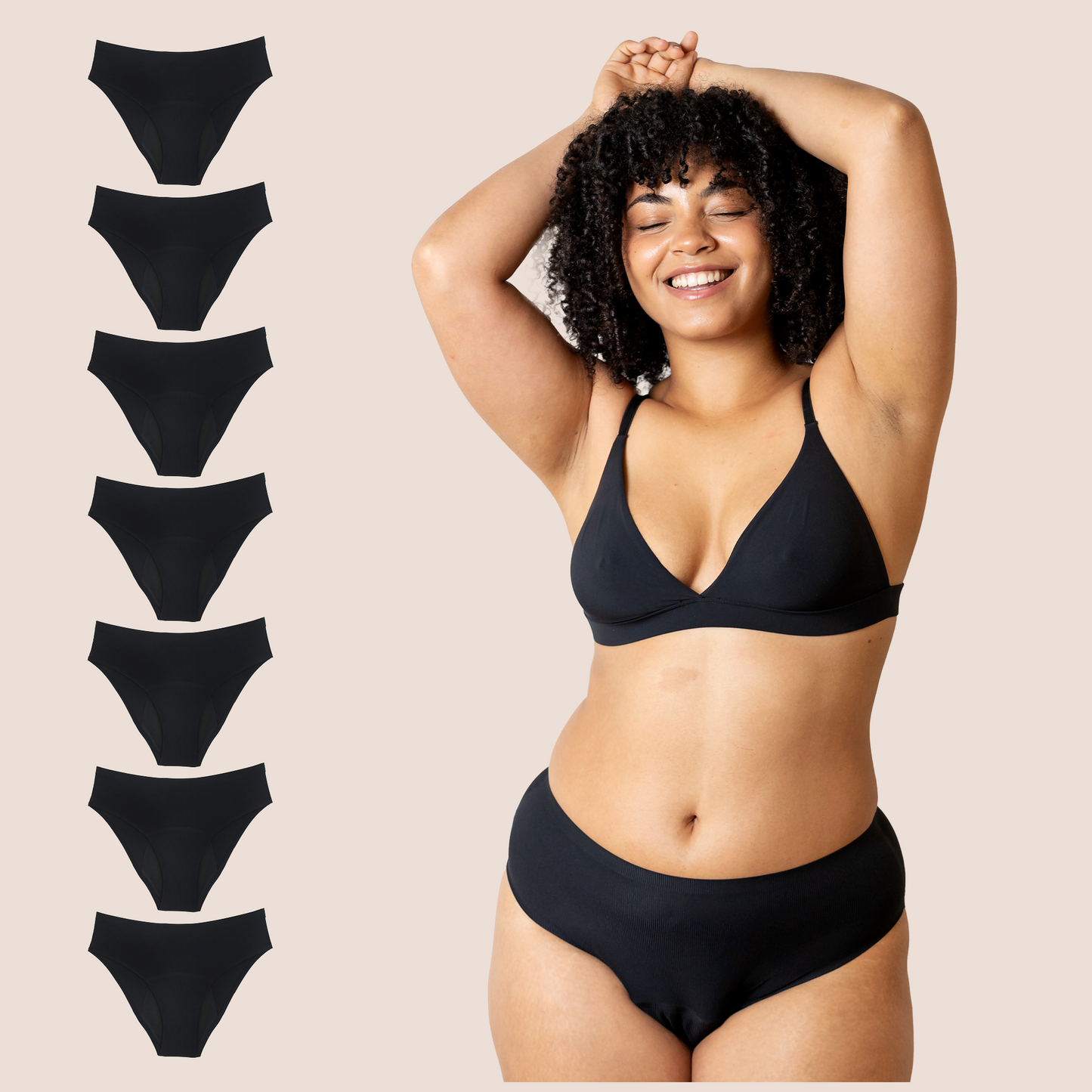 PERIOD PANTIES SEAMLESS HIGH WAIST PACK 7