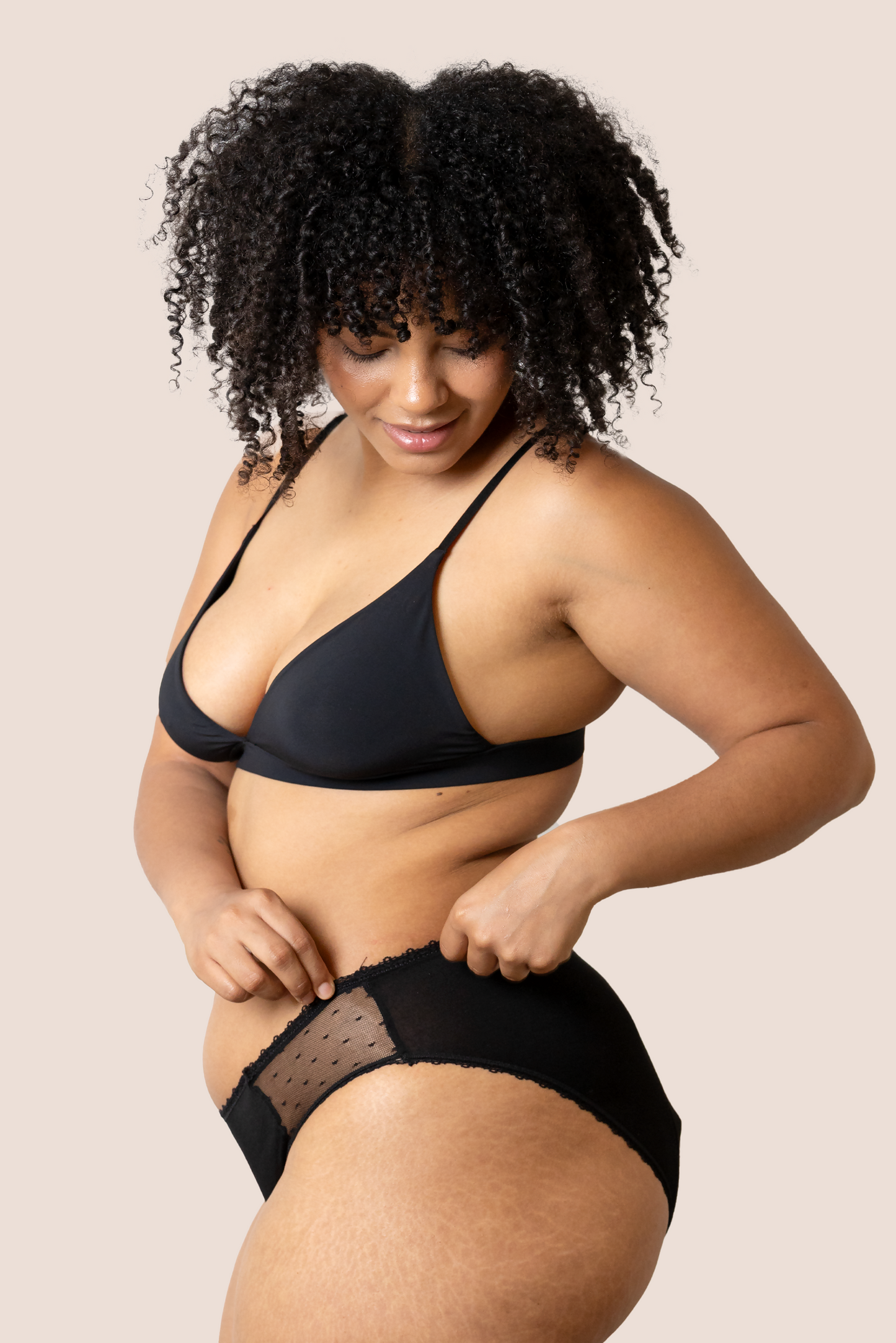 PERIOD PANTIES TRANSPARENT HIPS BLACK SIDE GENERAL