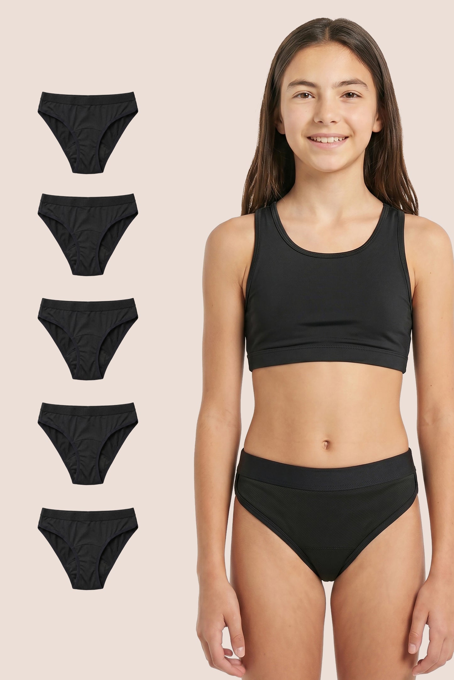 PERIOD PANTY TEEN SPORT PACK 5 GENERAL