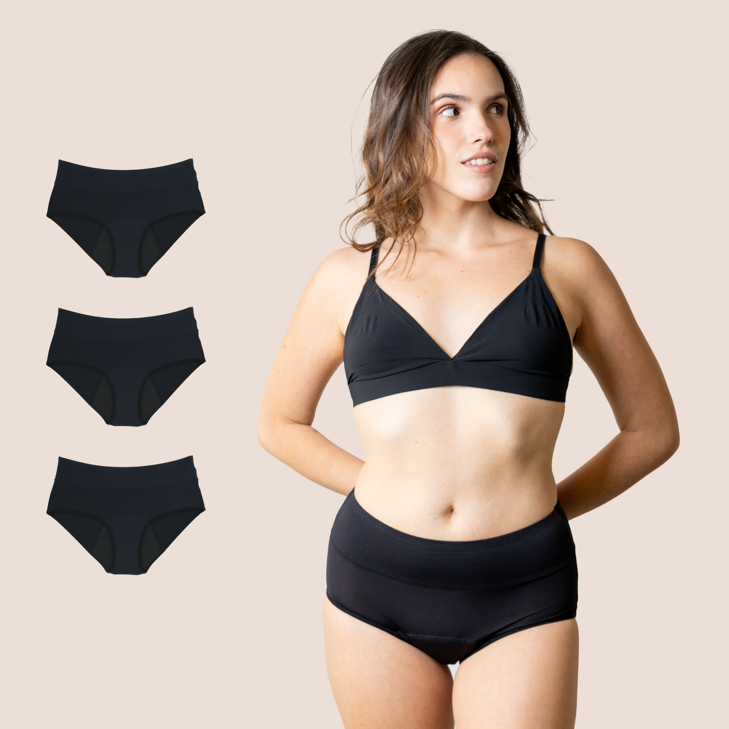 PERIOD UNDERWEAR TEEN BREATHABLE PACK 3