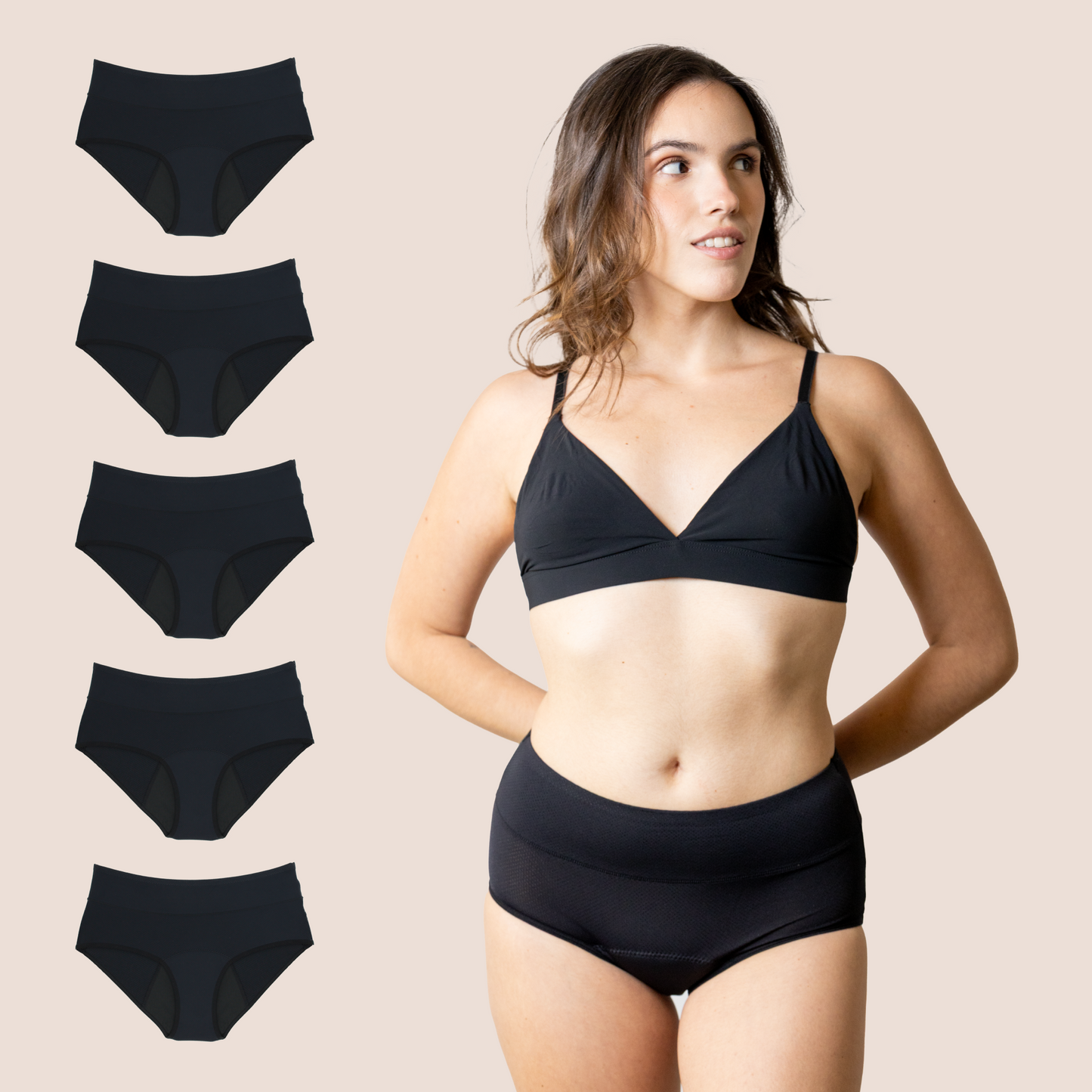 PERIOD UNDERWEAR TEEN BREATHABLE PACK 5