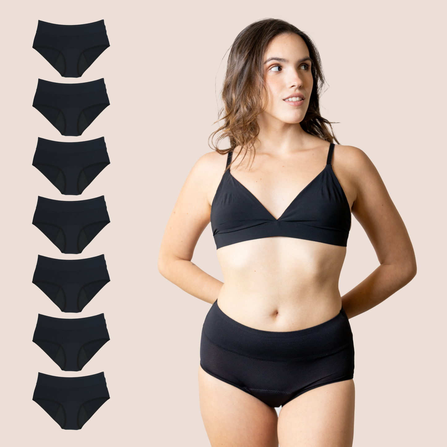 PERIOD UNDERWEAR TEEN BREATHABLE PACK 7