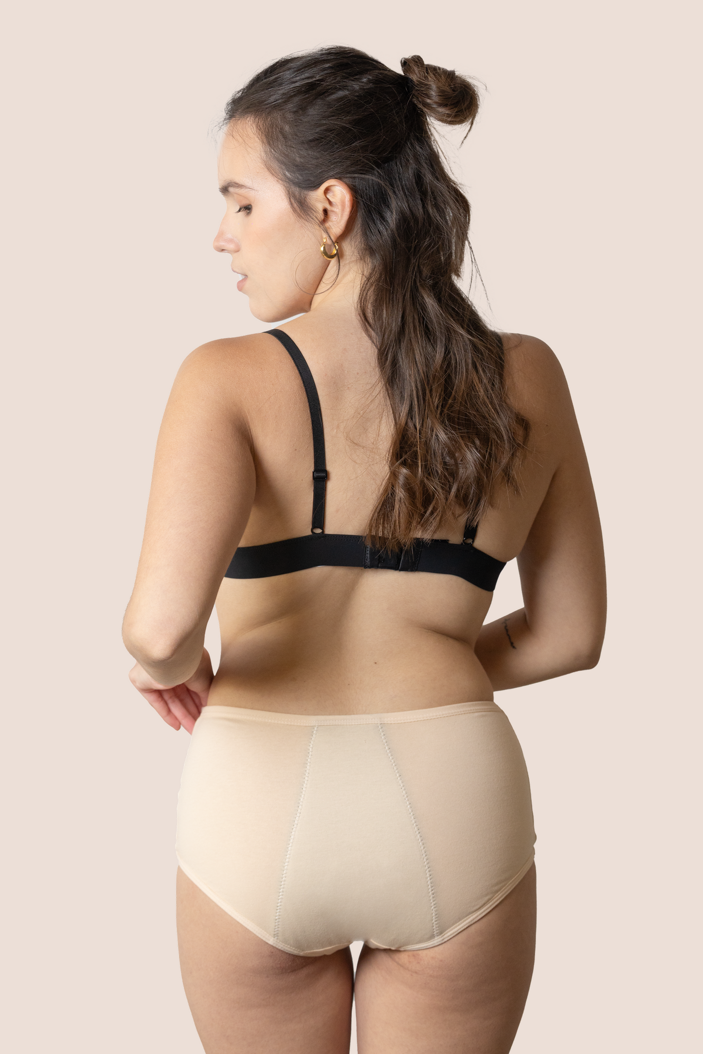 PERIOD UNDERWEAR TEEN HIGH WAIST BEIGE BACK GENERAL