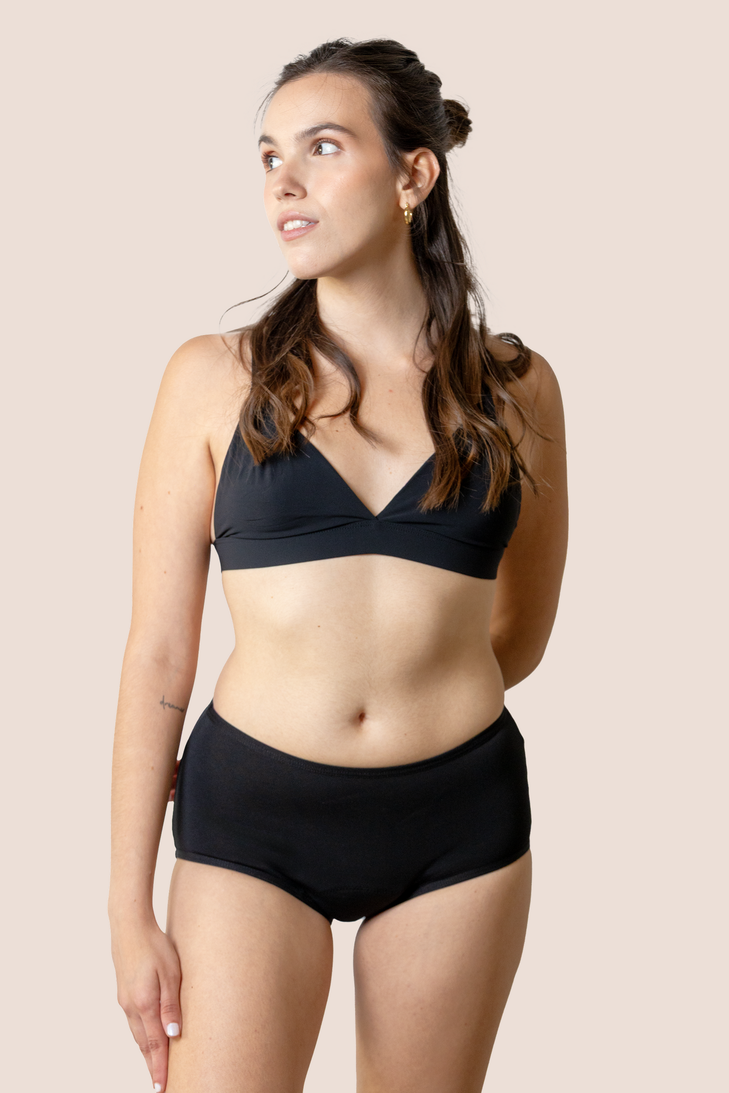PERIOD UNDERWEAR TEEN HIGH WAIST BLACK FRONT GENERAL
