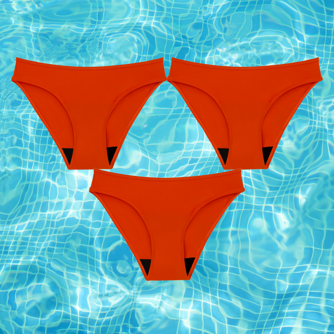 Bas de maillots de bain menstruels | Orange