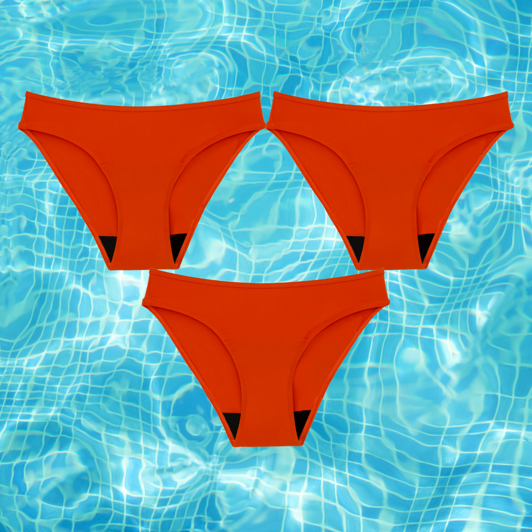 Perioden-Bikini (Unterteil) für Teens | Orange