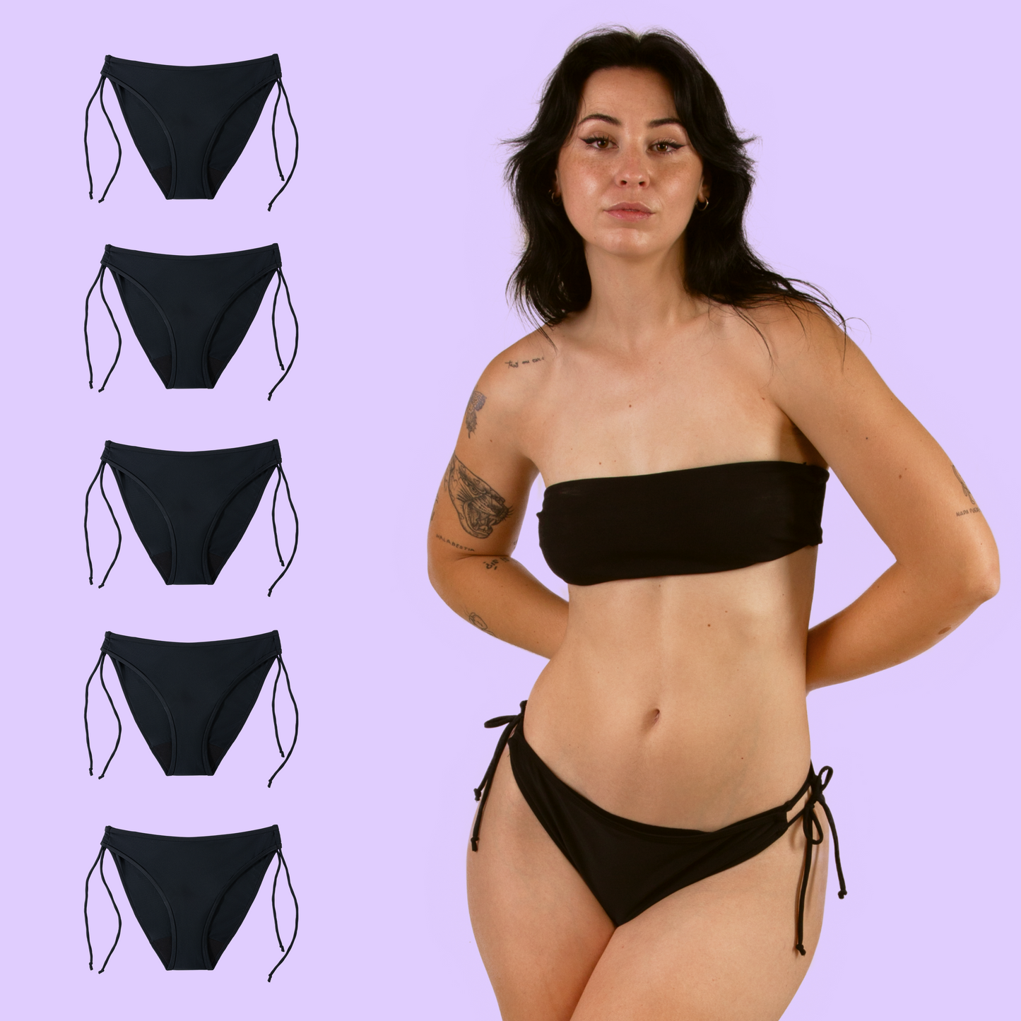 period brazilian bikini pack 5