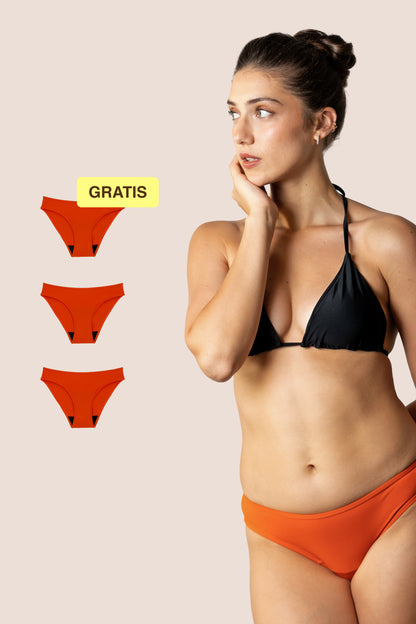 Menstruatie bikini | Klassiek | Oranje