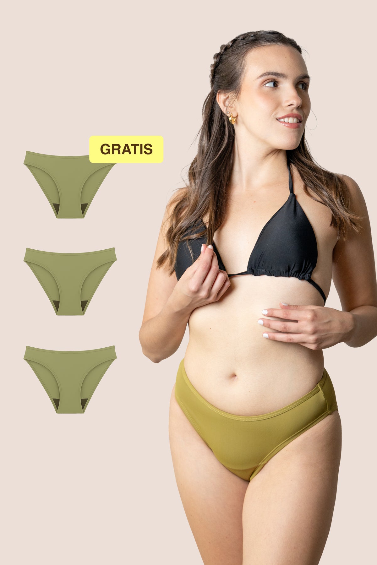 Period Swimwear for teens | Classic | Green