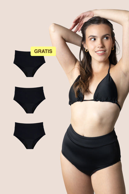 Menstruatie bikini voor tieners | Hoge taille