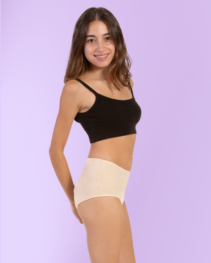 Period underwear for teens high waist beige side general