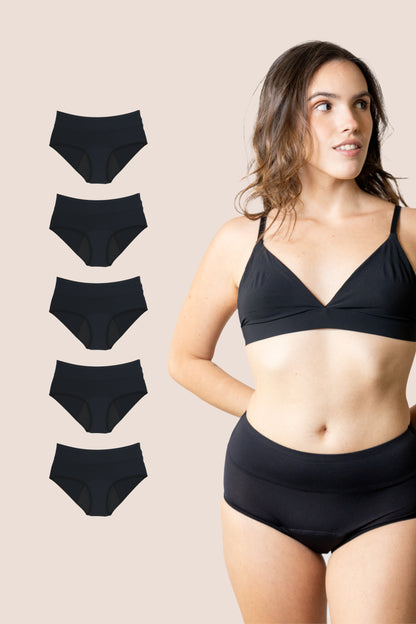 PERIOD UNDERWEAR TEEN BREATHABLE PACK 5