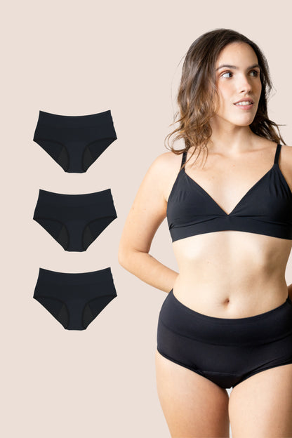 PERIOD UNDERWEAR TEEN BREATHABLE PACK 3