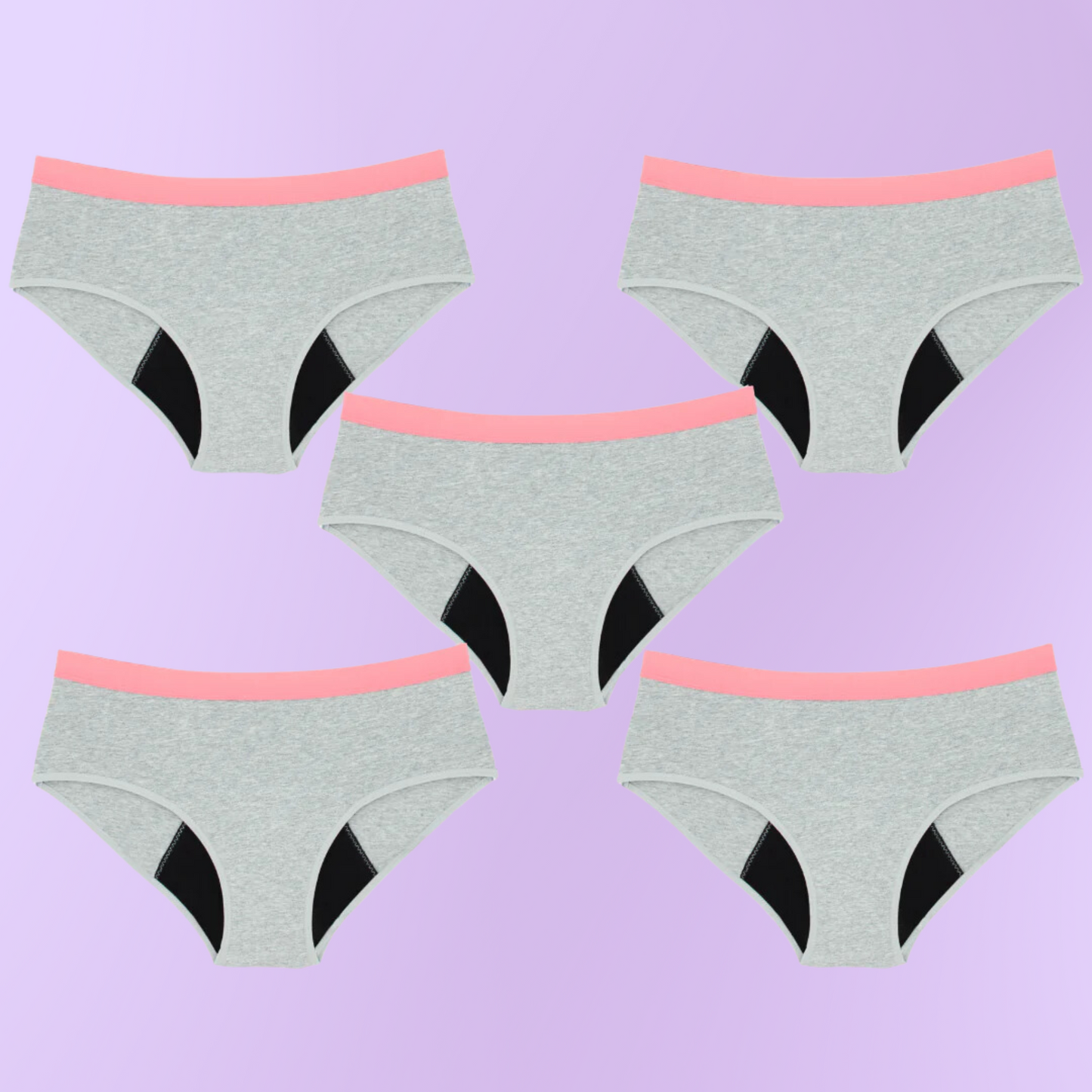Culottes menstruelles pour adolescentes | Gris