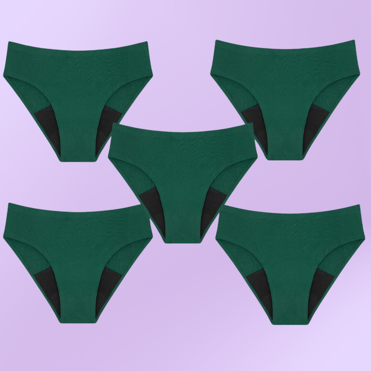 Culotte menstruelle | Sans couture | Vert