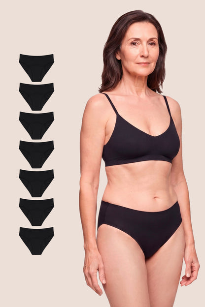 INCONTINENCE UNDERWEAR BLACK PACK 7 GENERAL