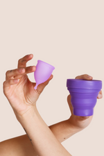 Kit coppetta mestruale + coppetta sterilizzante + sacchetto di cotone