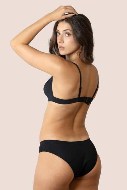 PERIOD PANTIES SEAMLESS BLACK BACK GENERAL