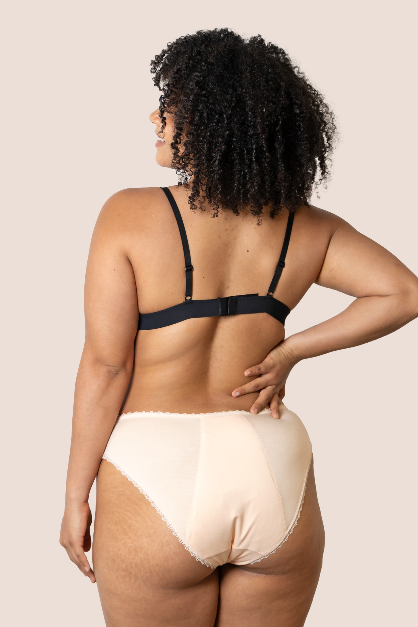 PERIOD PANTIES TRANSPARENT HIPS BEIGE BACK GENERAL
