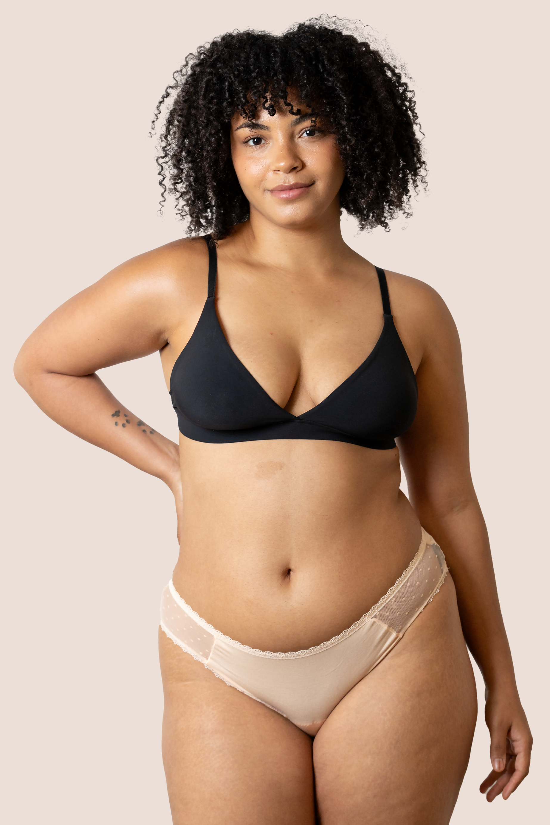 PERIOD PANTIES TRANSPARENT HIPS BEIGE FRONT GENERAL