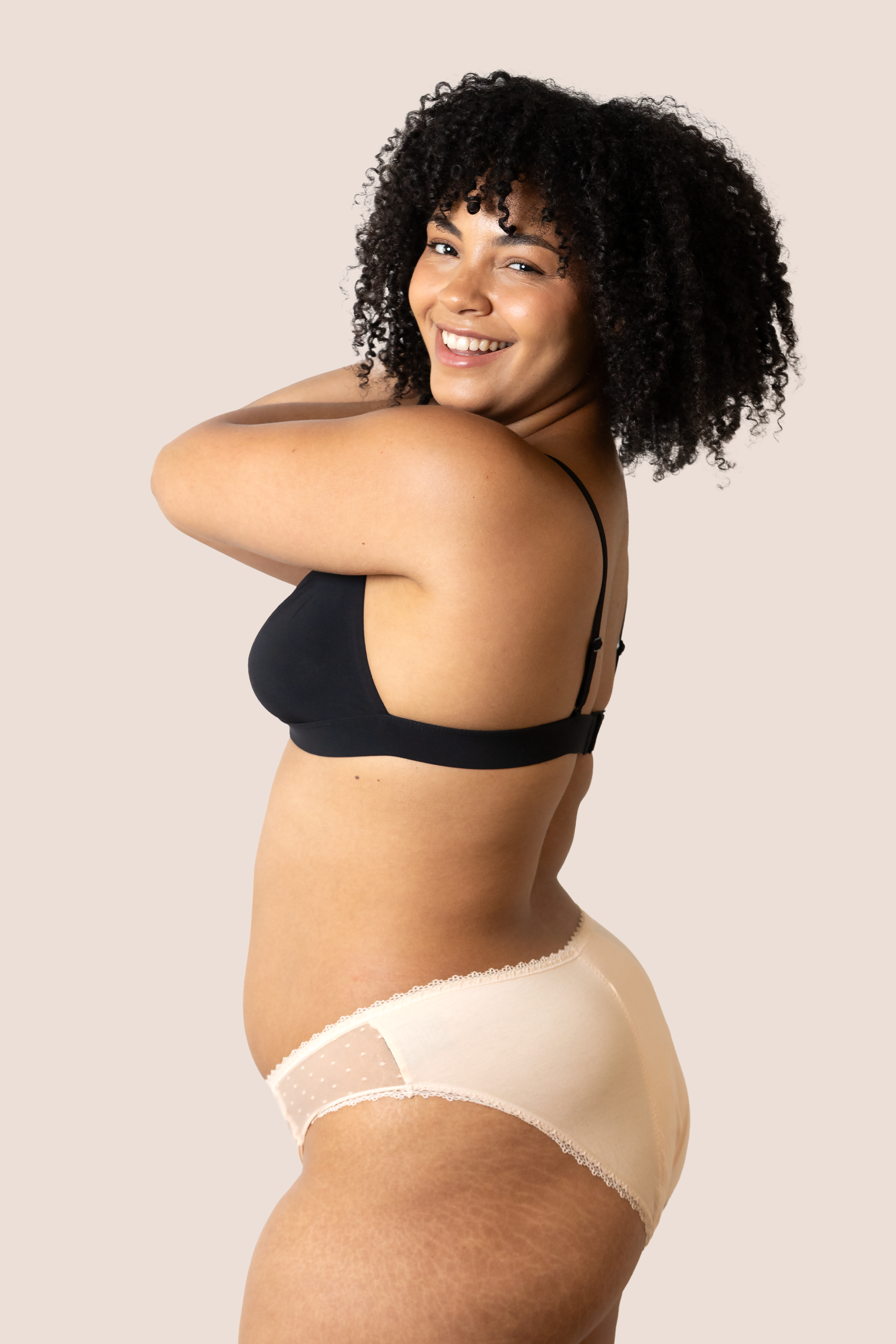 PERIOD PANTIES TRANSPARENT HIPS BEIGE SIDE GENERAL