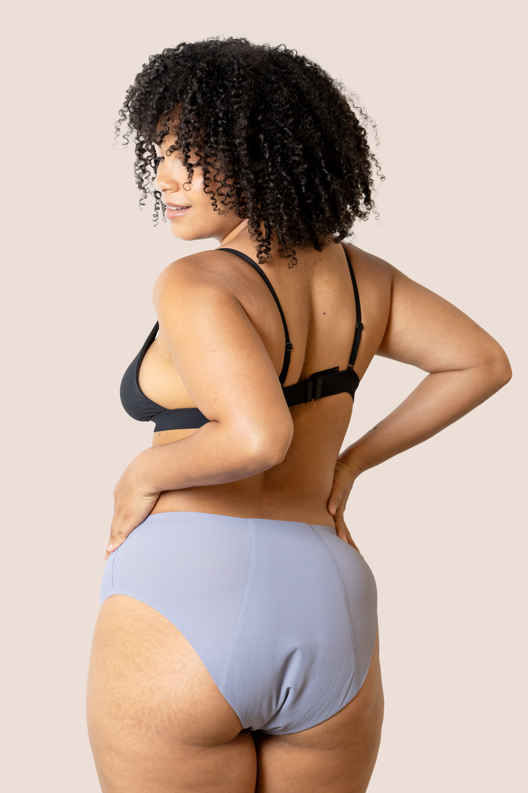 PERIOD PANTY SEAMLESS HIGH WAIST LAVENDER BACK GENERAL