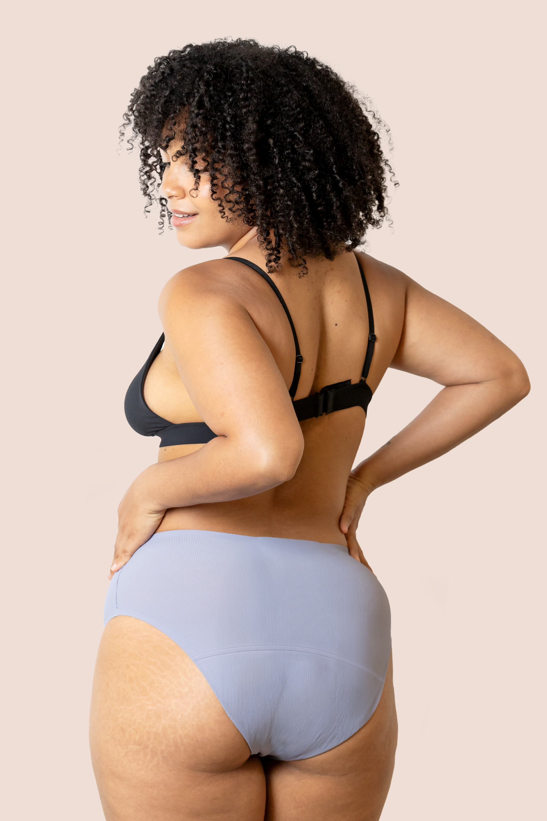 PERIOD PANTY SEAMLESS HIGH WAIST LAVENDER BACK GENERAL