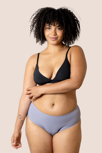 PERIOD PANTY SEAMLESS HIGH WAIST LAVENDER FRONT GENERAL