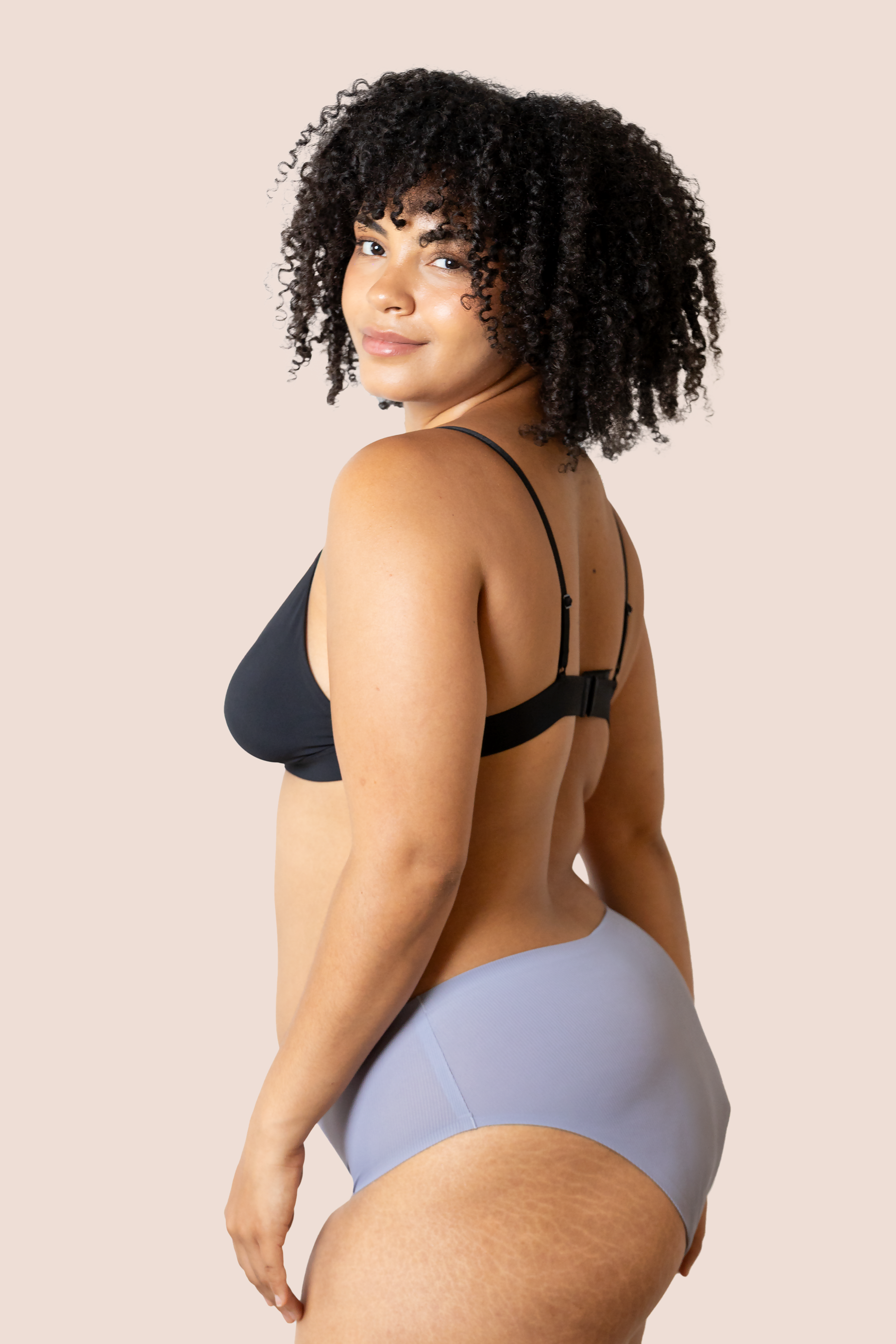 PERIOD PANTY SEAMLESS HIGH WAIST LAVENDER SIDE GENERAL