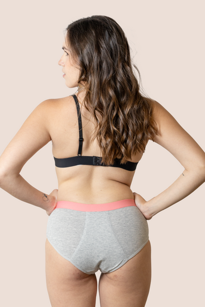 PERIOD UNDERWEAR TEEN GRAY BACK GENERAL
