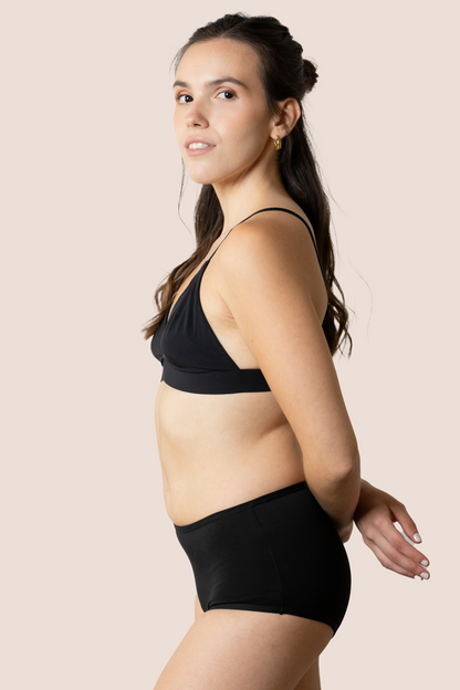 PERIOD UNDERWEAR TEEN HIGH WAIST BLACK SIDE GENERAL