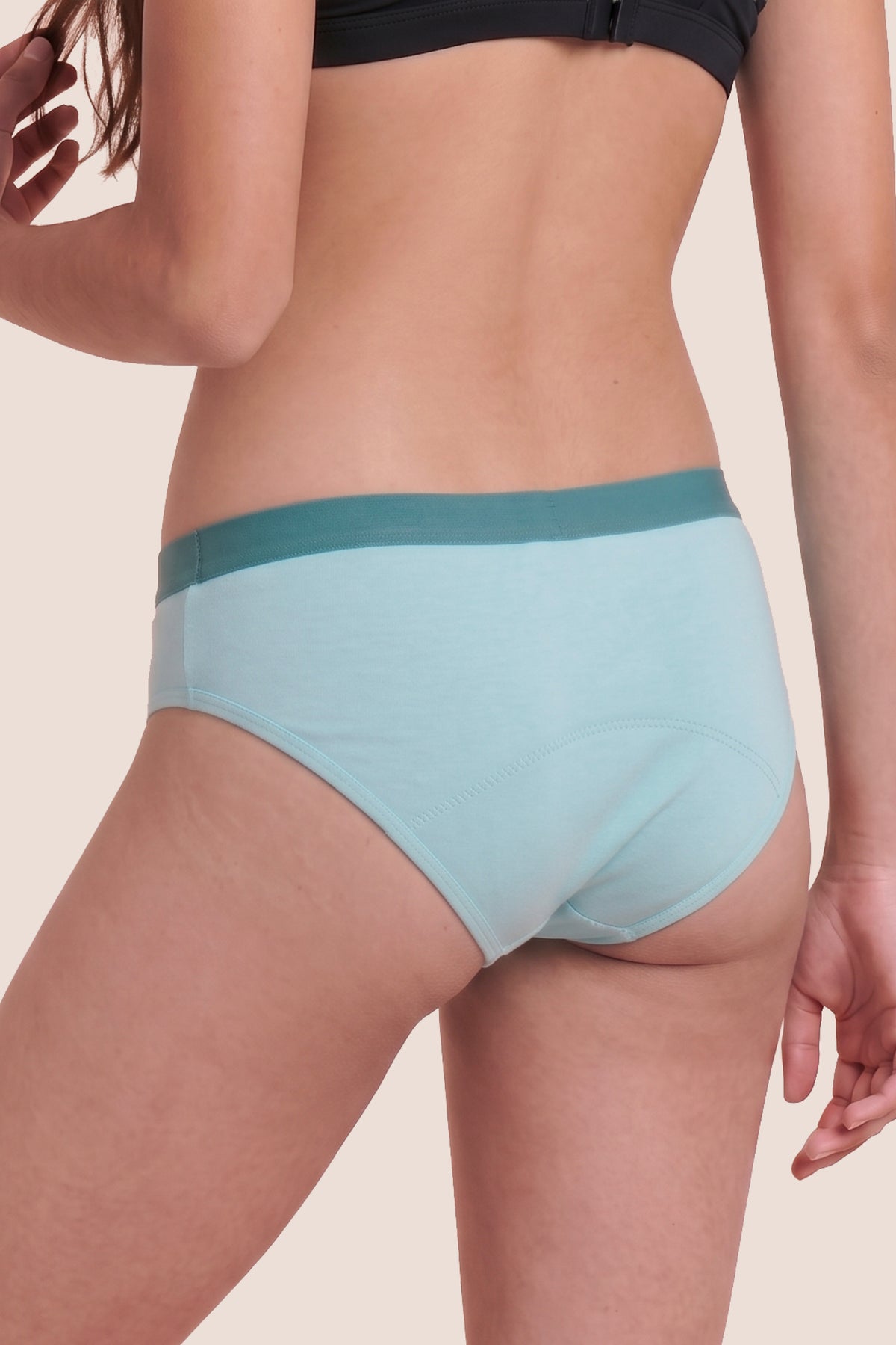 PERIOD UNDERWEAR TEEN TURQUOISE BACK GENERAL