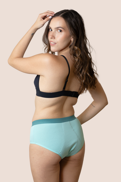 PERIOD UNDERWEAR TEEN TURQUOISE BACK GENERAL