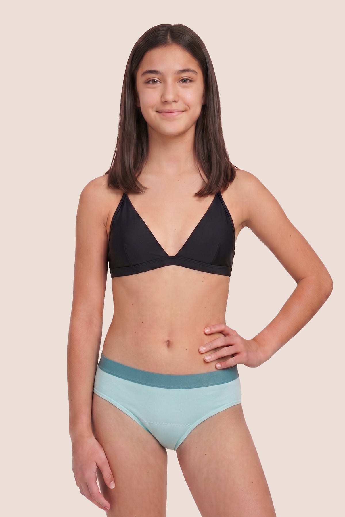 PERIOD UNDERWEAR TEEN TURQUOISE FRONT GENERAL