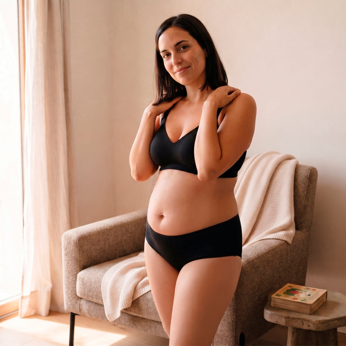 POSTPARTUM PANTIES BLACK LIFESTYLE 2 GENERAL