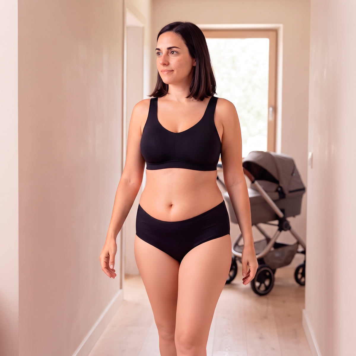 POSTPARTUM PANTIES BLACK LIFESTYLE 7 GENERAL
