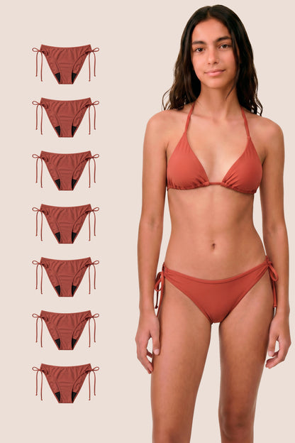 Period Swimwear for Teens Coral Brazilian pack 7 general