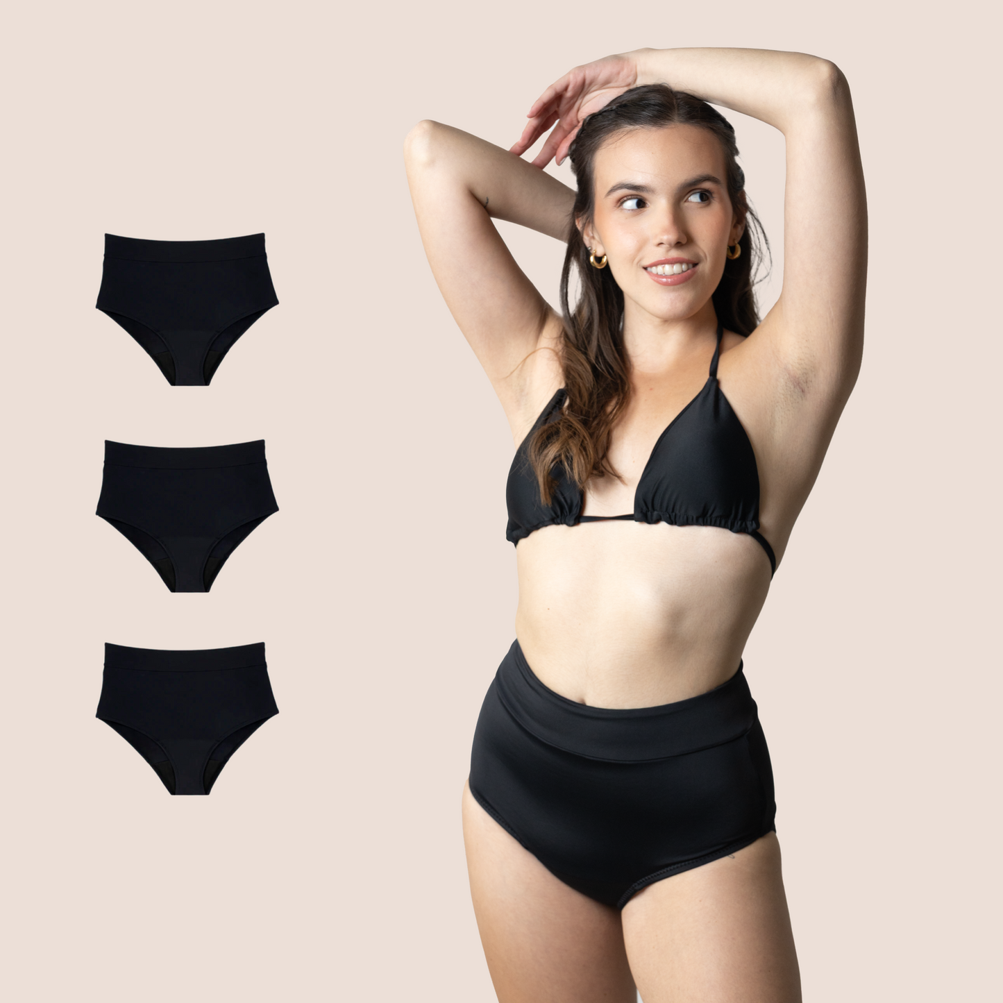 Period Swimwear for Teens High Waist PACK 3