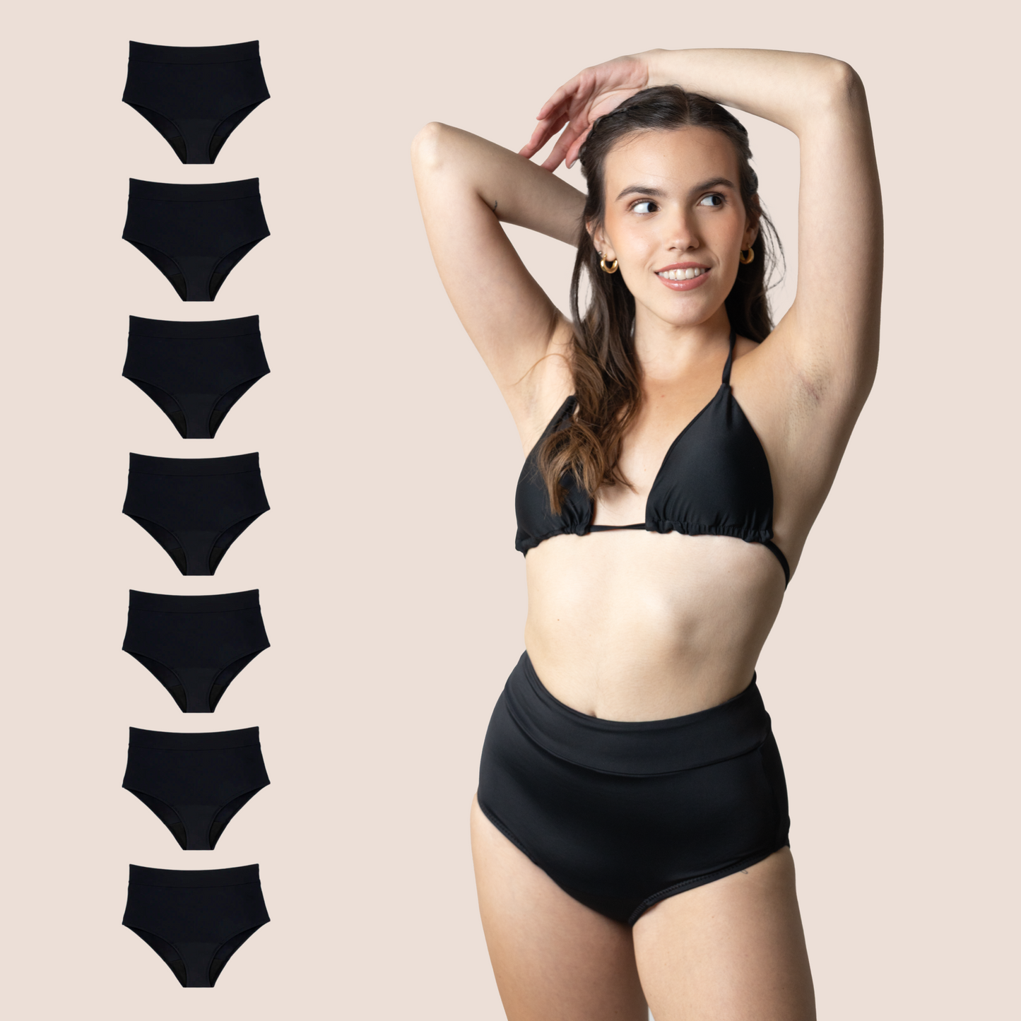 Period Swimwear for Teens High Waist PACK 7