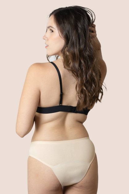 Period Underwear for teens Seamless Beige back general
