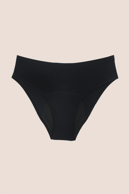 PERIOD UNDERWEAR TEEN SEAMLESS HIGH WAIST BLACK DETAIL GENERAL 