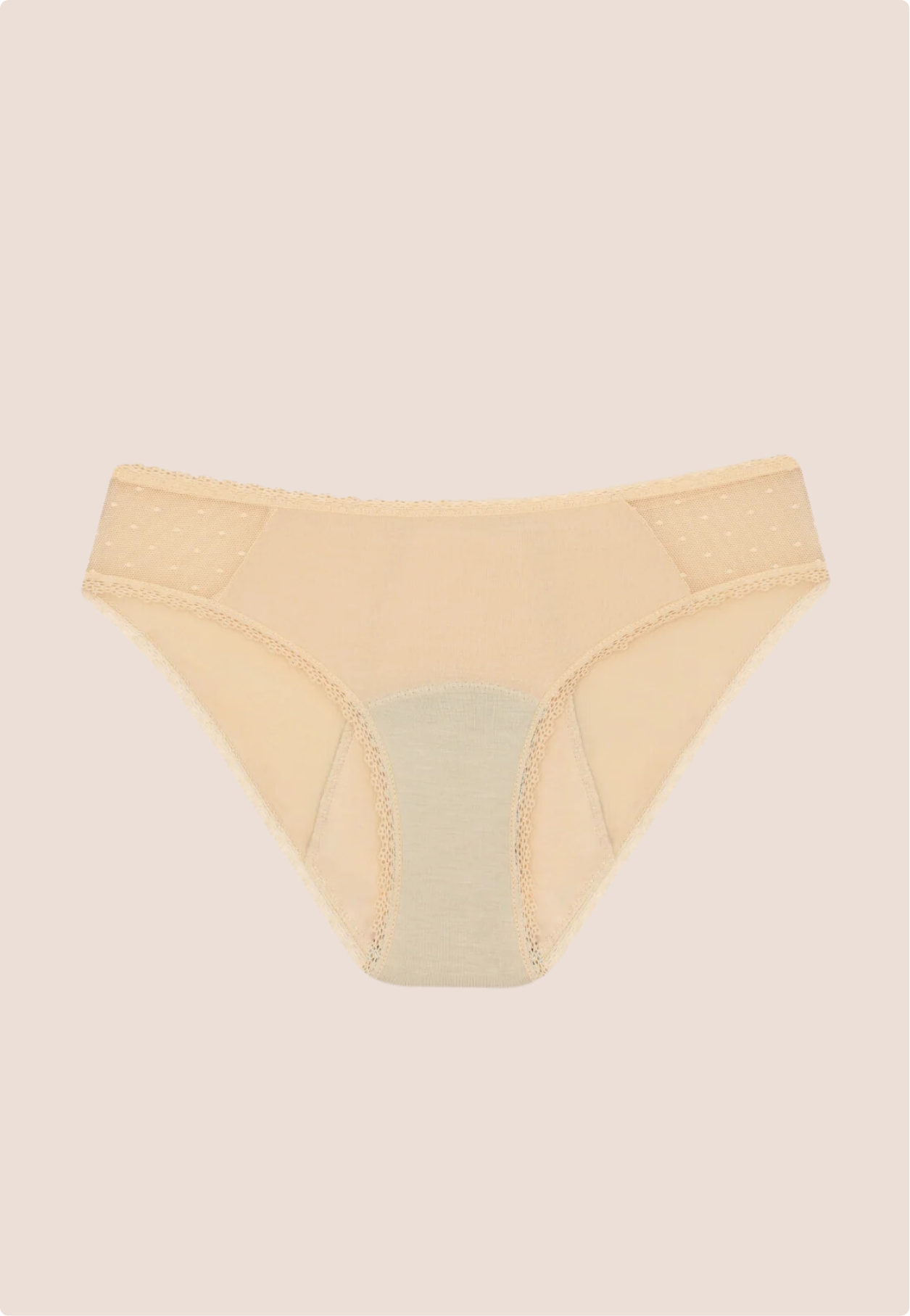 PERIOD PANTIES TRANSPARENT HIPS BEIGE DETAIL GENERAL